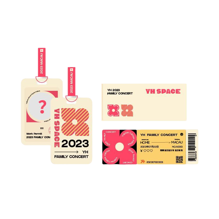 2023乐华家族演唱会定制工作证车票set